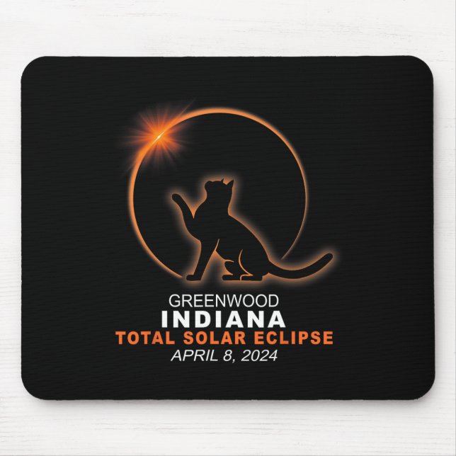 Alfombrilla De Ratón Eclipse solar total de Indiana 2024 1 (Frente)