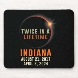 Alfombrilla De Ratón Eclipse Solar Total De Indiana Dos Veces En La Vid
