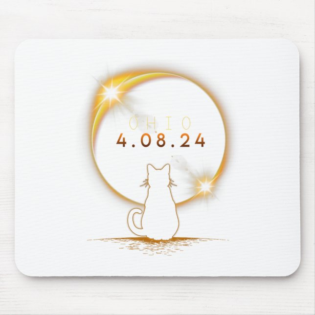 Alfombrilla De Ratón Eclipse solar total de Ohio 2024 Eclipse solar de  (Frente)