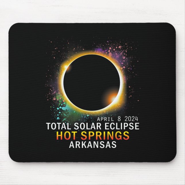 Alfombrilla De Ratón Eclipse solar total de Springs Arkansas 8 de abril (Frente)