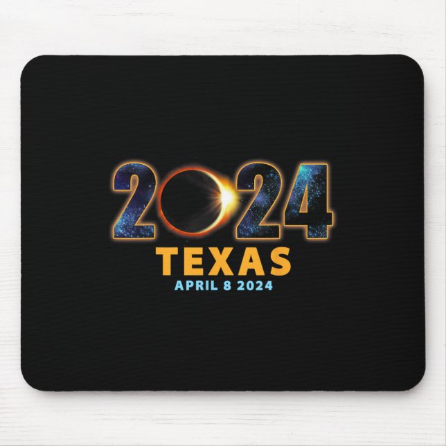 Alfombrilla De Ratón Eclipse solar total de Texas 2024 (Frente)