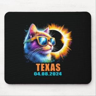 Alfombrilla De Ratón Eclipse solar total de Texas 2024 Eclipse solar de