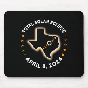 Alfombrilla De Ratón Eclipse solar total de Texas 2024 Totalidad Abril 