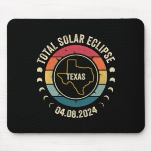 Alfombrilla De Ratón Eclipse solar total de Texas 2024 Totalidad americ