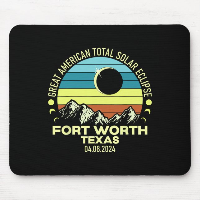 Alfombrilla De Ratón Eclipse solar total de Texas de valor 2024 (Frente)