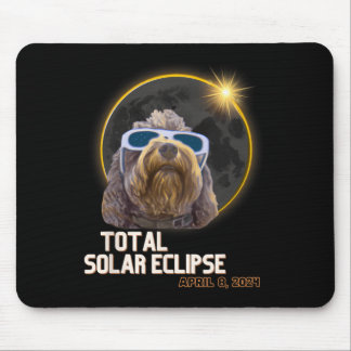 Alfombrilla De Ratón Eclipse solar total Goldendoodle con Eclipse G