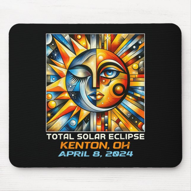 Alfombrilla De Ratón Eclipse solar total Kenton Ohio (Frente)