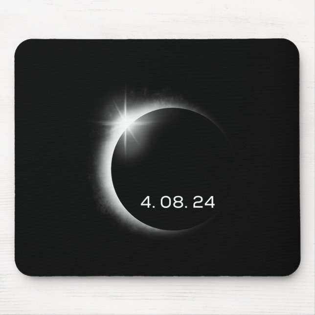 Alfombrilla De Ratón Eclipse solar total primavera 8 de abril de 2024 A (Frente)