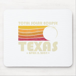 Alfombrilla De Ratón Eclipse solar total retro 2024 Texas