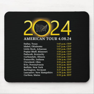 Alfombrilla De Ratón Eclipse solar Tour 2024 Estadounidense 2024 Tot