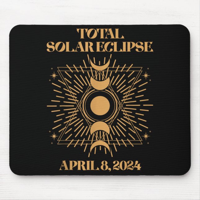 Alfombrilla De Ratón Eclipse Total de Sol Adorable 8 de Abril (Frente)