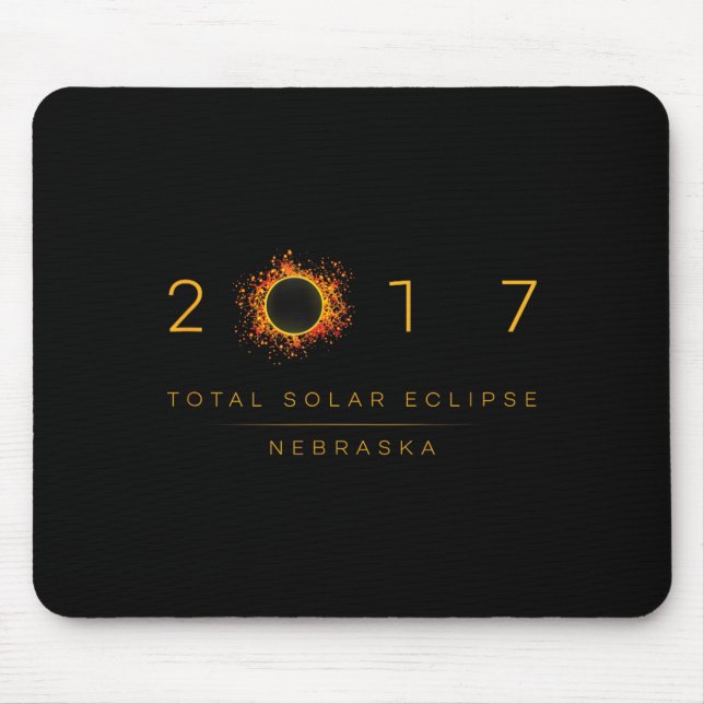 Alfombrilla De Ratón Eclipse Total de Sol Nebraska 2017 (Frente)