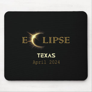 Alfombrilla De Ratón Eclipse Total de Sol Texas Totalidad Abril 8 2024 