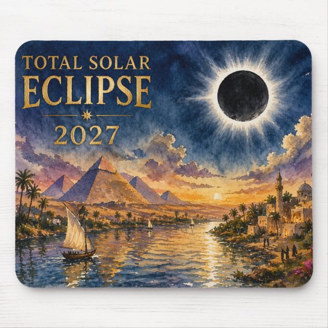 Alfombrilla De Ratón Eclipse Total Solar 2027 Egipto (Frente)