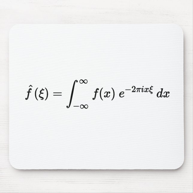Alfombrilla De Ratón ecuación de transformación de fourier, matemáticas (Frente)