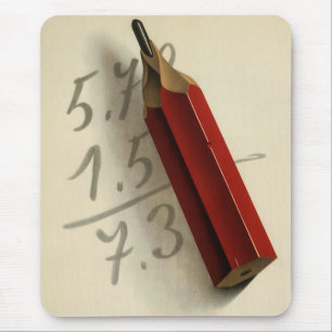 Alfombrilla De Ratón Ecuación matemática con lápiz rojo, negocios vinta
