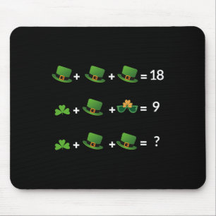 Alfombrilla De Ratón Ecuación matemática divertida Día de San Patricio 
