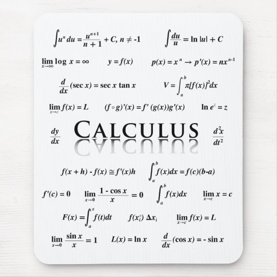 Alfombrilla De Raton Ecuaciones Del Calculo Zazzle Es