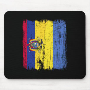 Alfombrilla De Ratón Ecuador Ucrania Media Bandera Ecuatoriano Ucranian