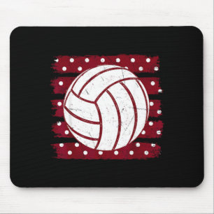 Alfombrilla De Ratón Ed Voleibol Granate Día de Partido Espíritu de Equ