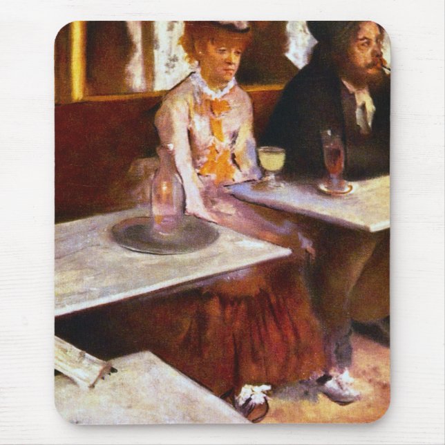 Alfombrilla De Ratón Edgar Degas - bebedores del ajenjo (Frente)