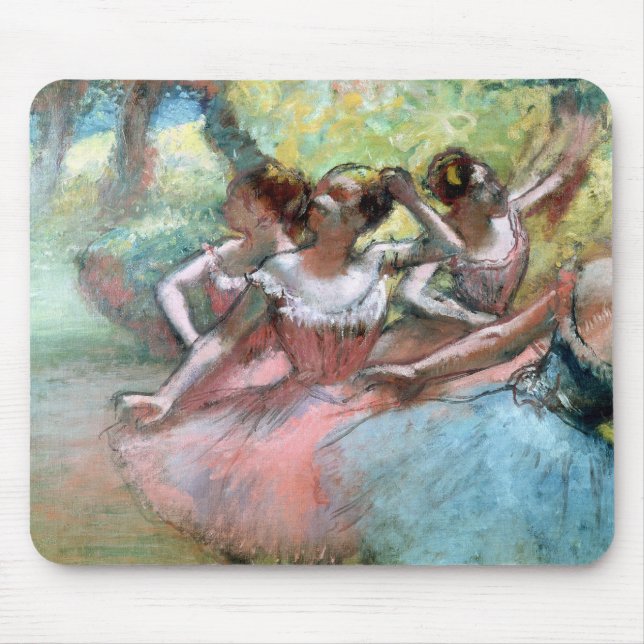 Alfombrilla De Ratón Edgar Degas el | cuatro bailarinas en la etapa (Frente)