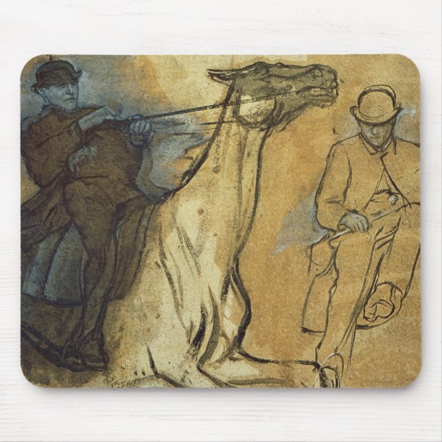 Alfombrilla De Ratón Edgar Degas el | dos estudios de jinetes (Frente)