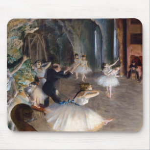 Alfombrilla De Ratón Edgar Degas - El ensayo del ballet en el escenario