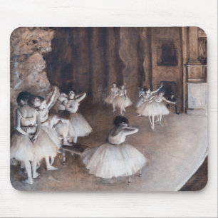 Alfombrilla De Ratón Edgar Degas - Ensayo de ballet en el escenario