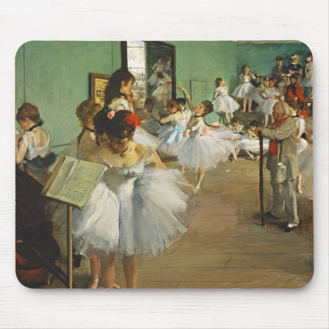 Alfombrilla De Ratón Edgar Degas La Clase De Baile Ballerina Pintura (Frente)