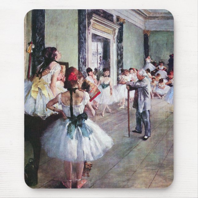 Alfombrilla De Ratón Edgar Degas - la clase de danza (Frente)