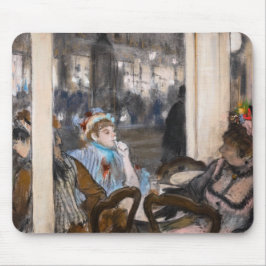 Alfombrilla De Ratón Edgar Degas - Mujeres en una terraza cafetería por