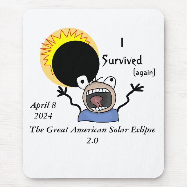 Alfombrilla De Ratón Edición de Supervivencia de Eclipse Solar 2024 (Frente)