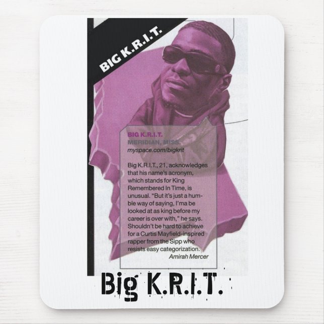 Alfombrilla De Ratón Edición limitada K.R.I.T. grande Mousepads (Frente)