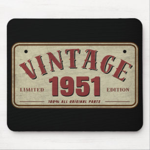 Alfombrilla De Ratón Edición Limitada Vintage 1951 Todas las Piezas Ori