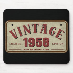Alfombrilla De Ratón Edición Limitada Vintage 1958 Todas las Piezas Ori