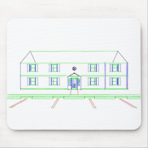 Alfombrilla De Ratón Edificio de Apartamentos / Casa: Dibujo con Marcad