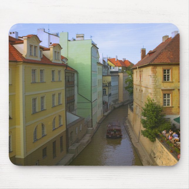 Alfombrilla De Ratón Edificios históricos con canal, Praga, Checa (Frente)