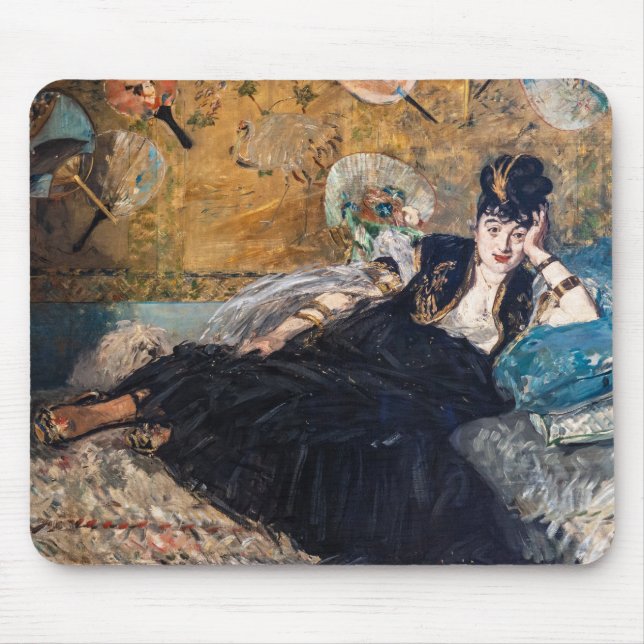 Alfombrilla De Ratón Edouard Manet - Dama con Abanicos (Frente)