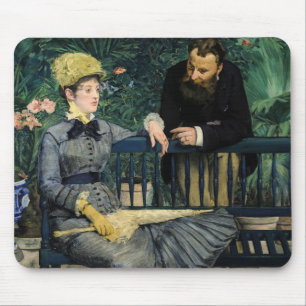 Alfombrilla De Ratón Edouard Manet - En el Invernadero
