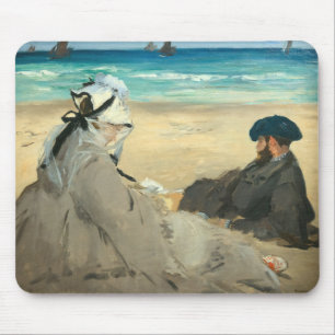 Alfombrilla De Ratón Edouard Manet - En la playa