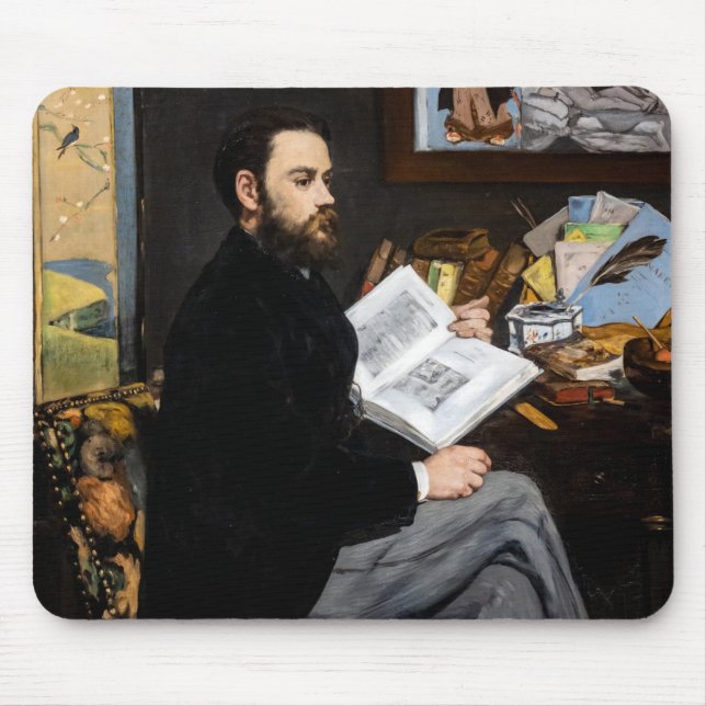 Alfombrilla De Ratón Edouard Manet - Retrato de Emile Zola (Frente)