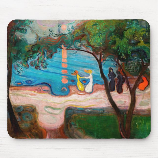 Alfombrilla De Ratón Edvard Munch - Baile en la playa (Frente)