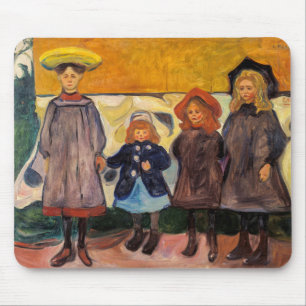 Alfombrilla De Ratón Edvard Munch - Cuatro Chicas en Asgardstrand