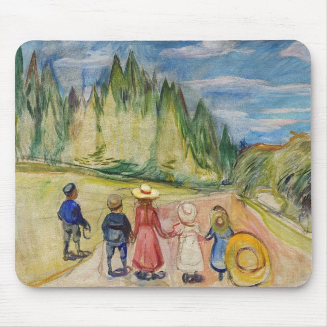 Alfombrilla De Ratón Edvard Munch - El bosque de cuento de hadas (Frente)