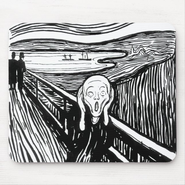 Alfombrilla De Ratón Edvard Munch - La litografía de la crema (Frente)