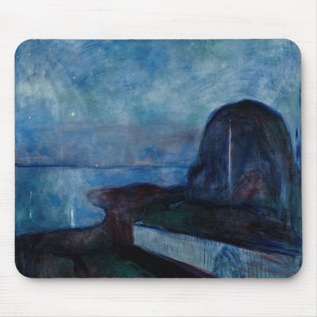 Alfombrilla De Ratón Edvard Munch - Noche Starry 1893 (Frente)