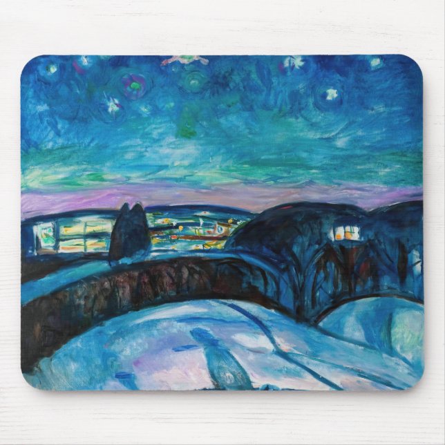 Alfombrilla De Ratón Edvard Munch - Noche Starry 1922 (Frente)