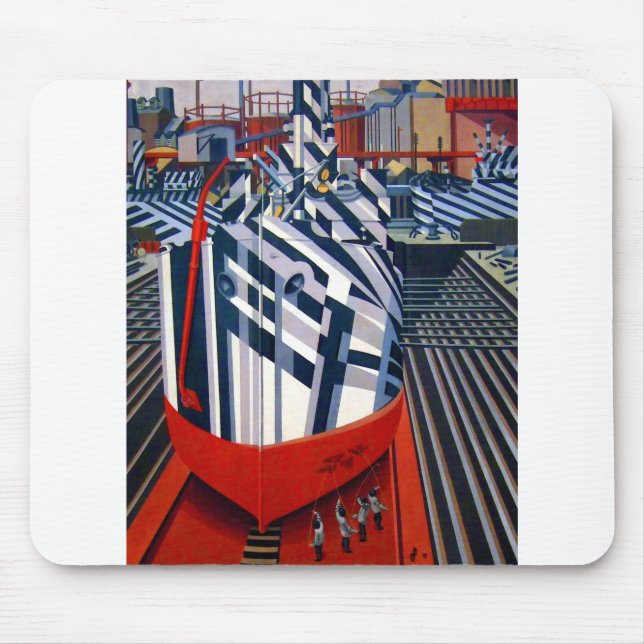 Alfombrilla De Ratón Edward Wadsworth Dazzle Ships en Liverpool (Frente)