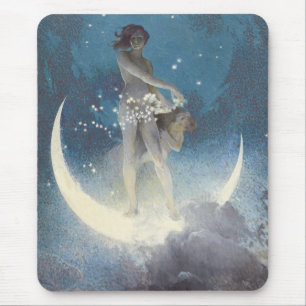 Alfombrilla De Ratón Edwin Blashfield Stars dispersando Art Nouveau